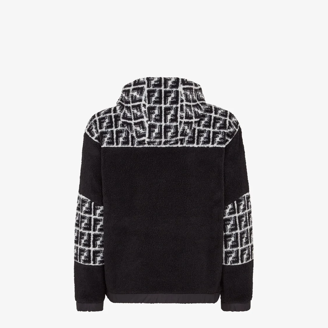 펜디 블랙 패브릭 스웻집업 셔츠