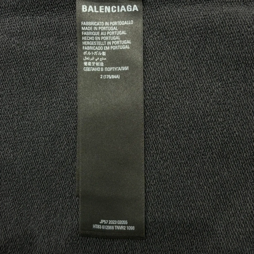 발렌시아가 BB 로고 프린팅 후드탑