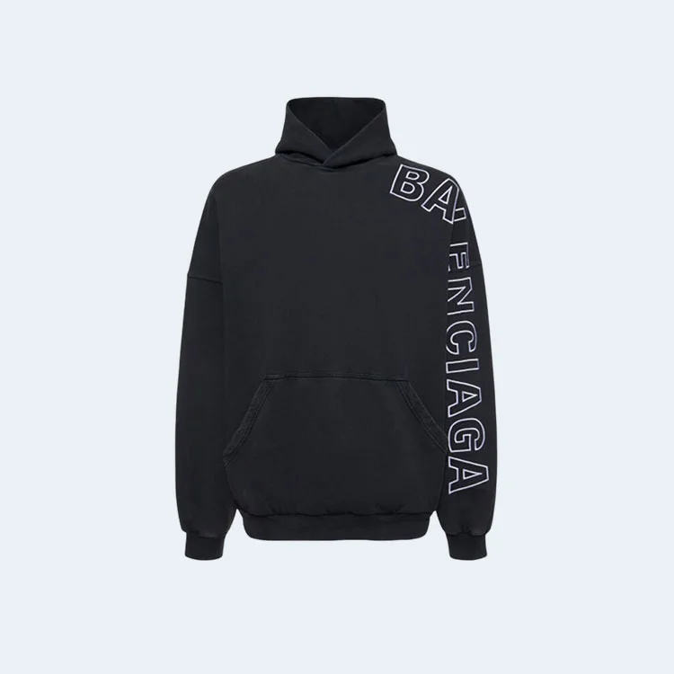 발렌시아가 엠브로이드 코튼 후드