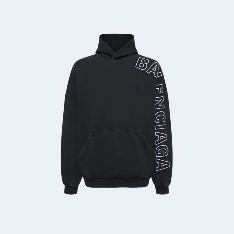 발렌시아가 엠브로이드 코튼 후드