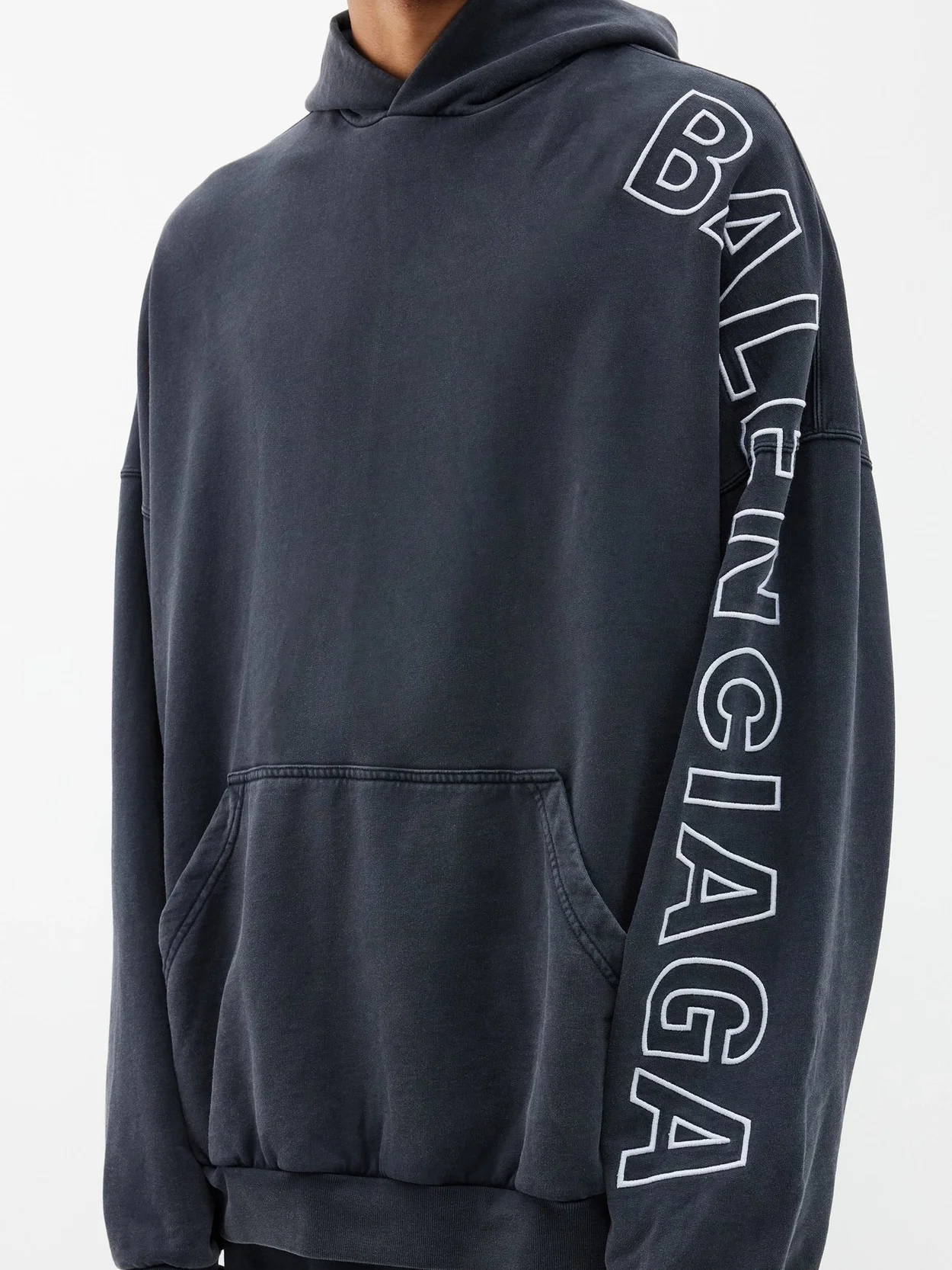 발렌시아가 엠브로이드 코튼 후드