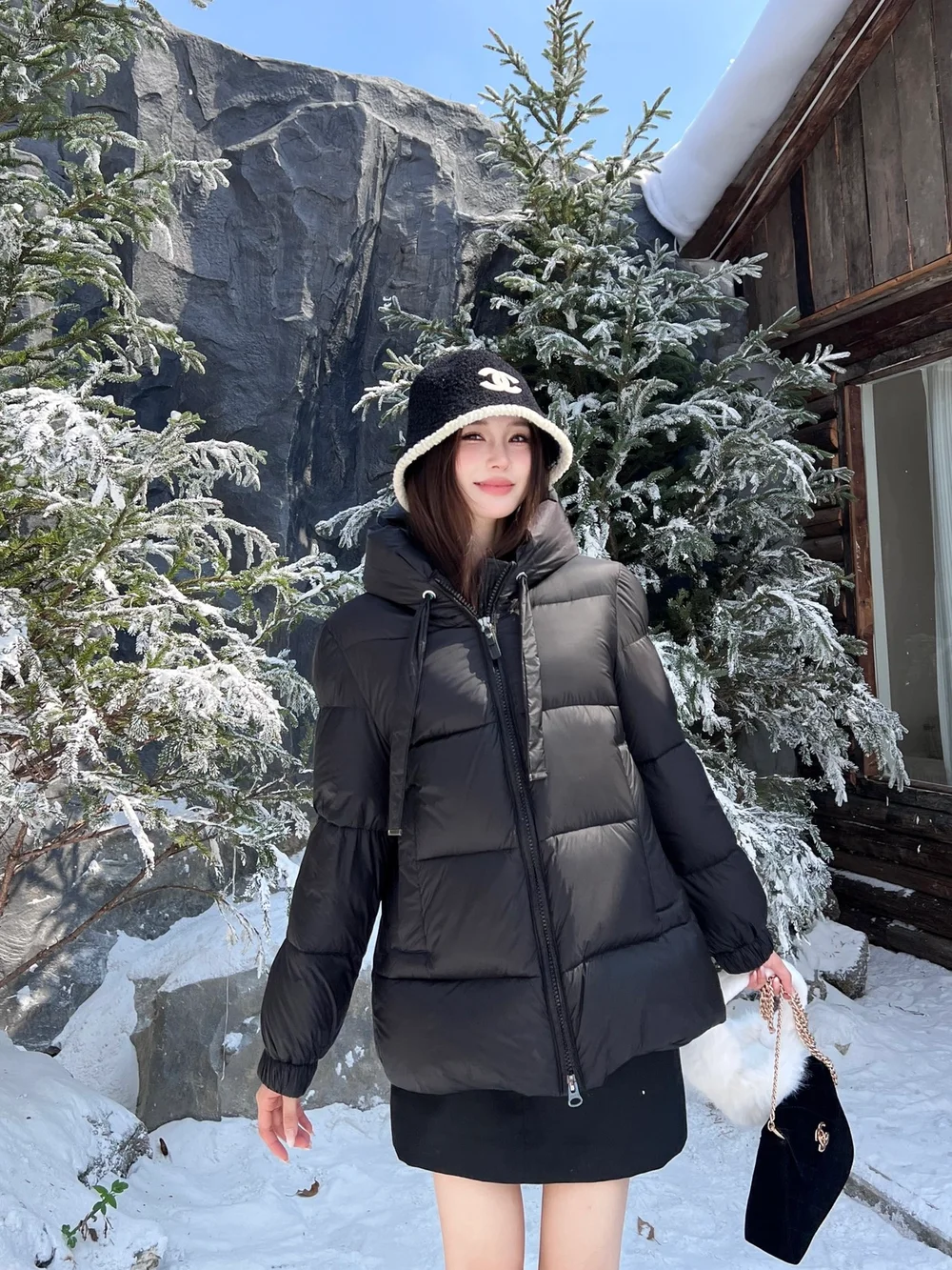 막스마라 큐브 퀄팅 다운 자켓