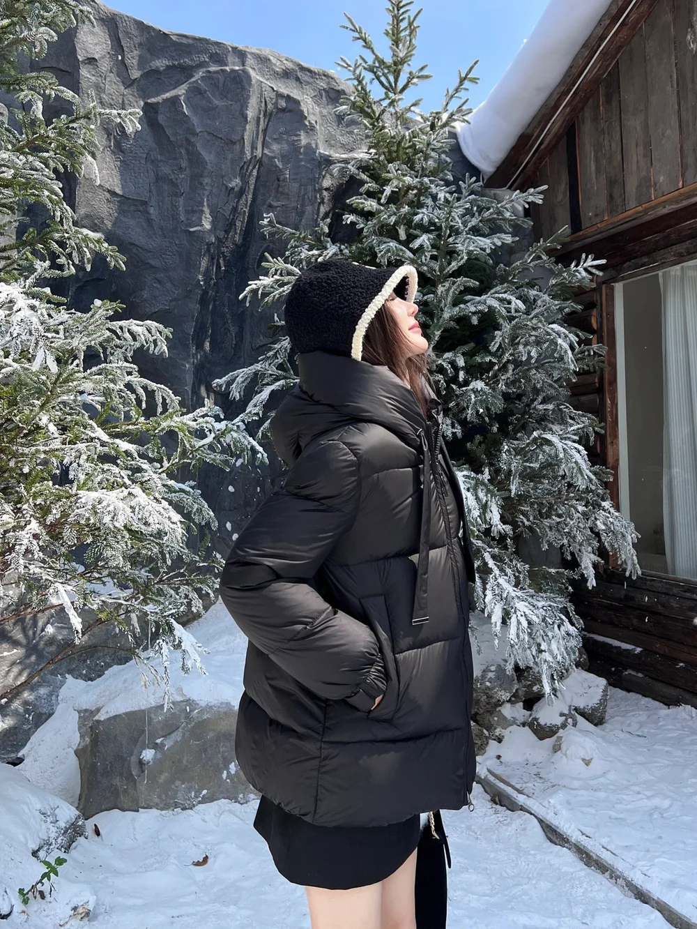 막스마라 큐브 퀄팅 다운 자켓