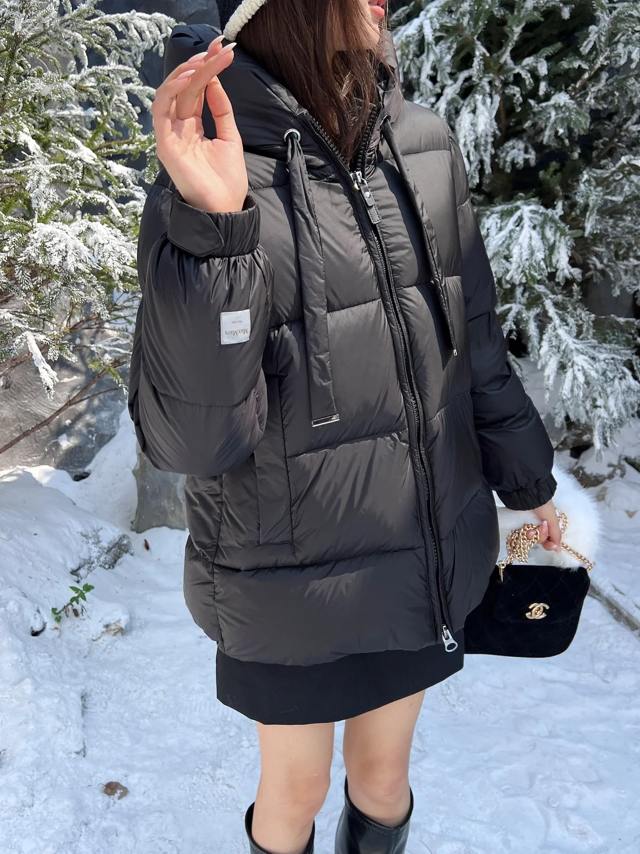 막스마라 큐브 퀄팅 다운 자켓