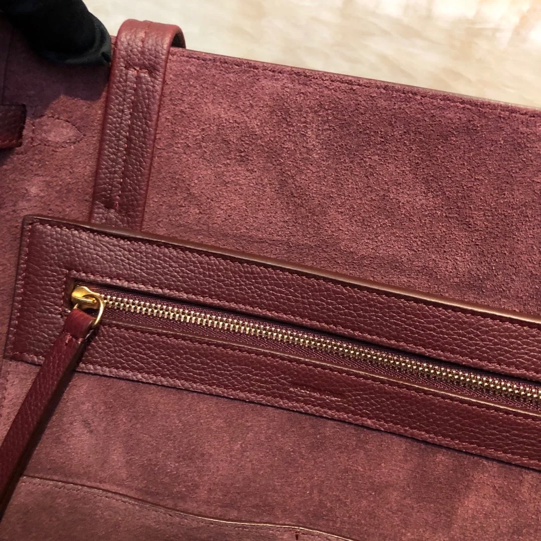 셀린느 스몰 카바스 팬텀 백 와인