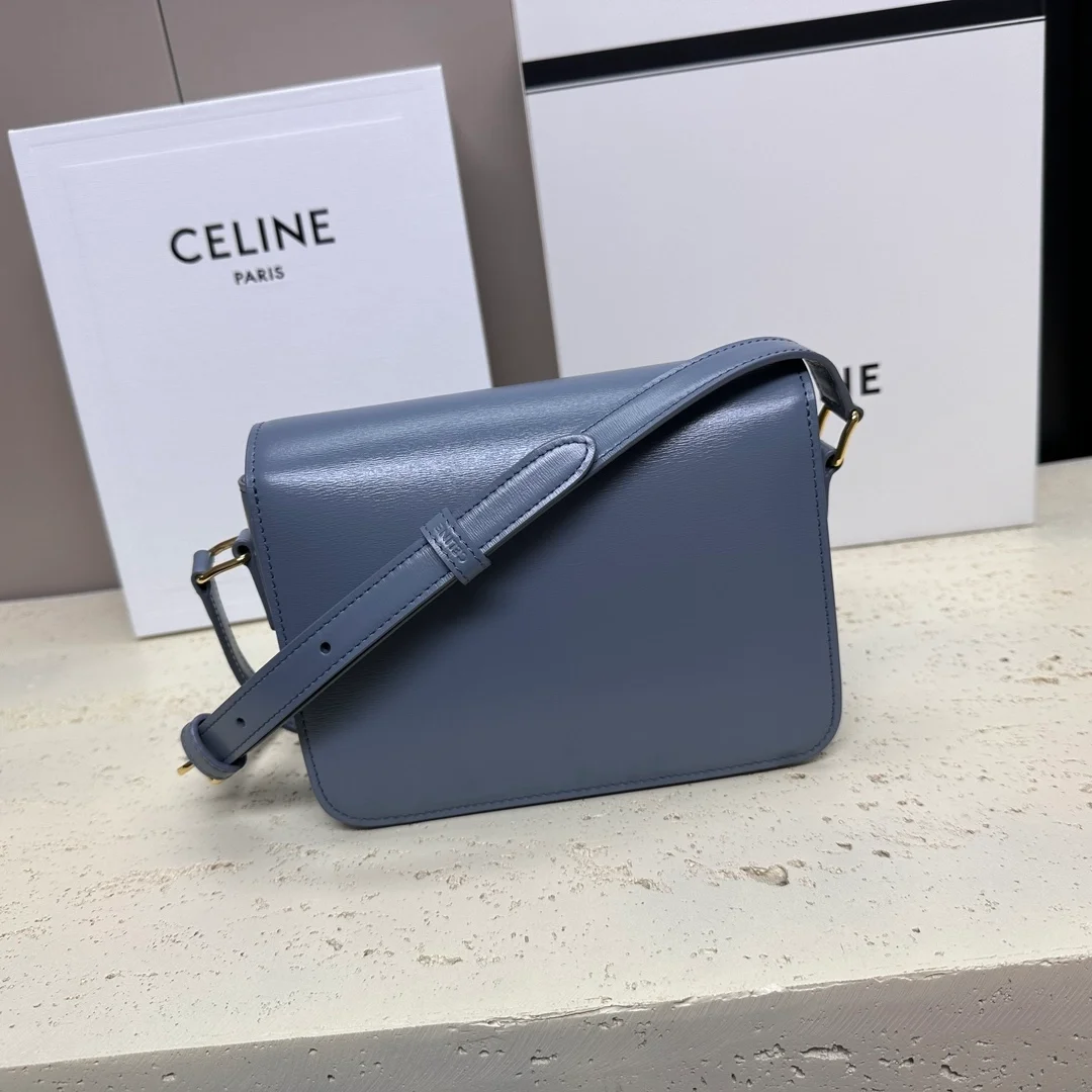 셀린느 틴 트리옹프 백 블루 그레이