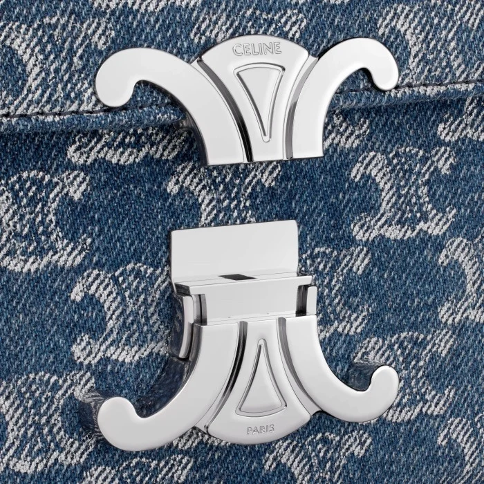 셀린느 트리오페 올오버 데님 숄더백