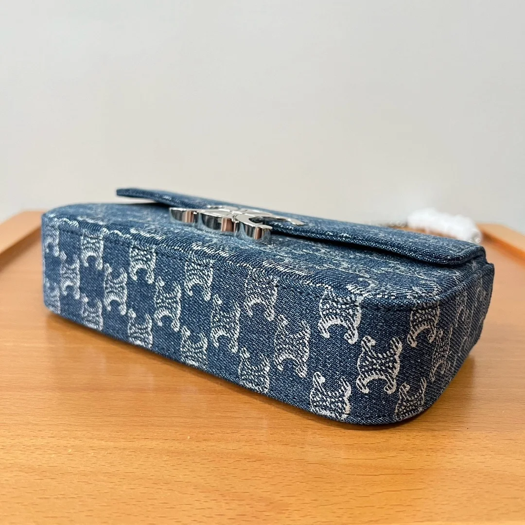 셀린느 트리오페 올오버 데님 숄더백