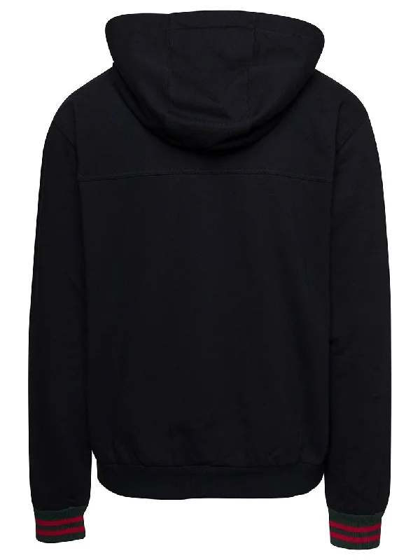 구찌 GG 웹 스트라이프 디테일 후드 자켓