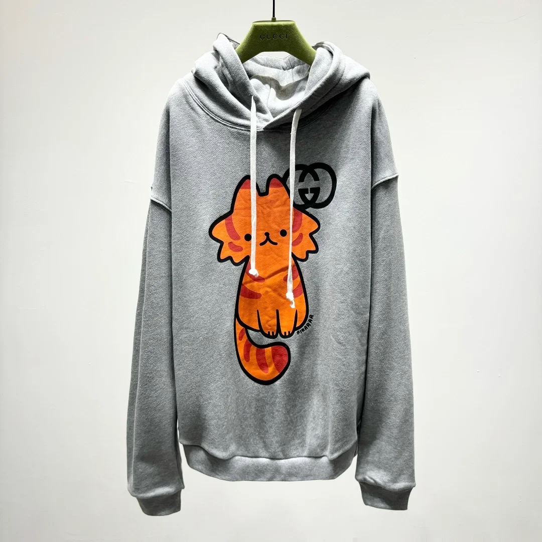 구찌 애니멀 프린트 코튼 후드