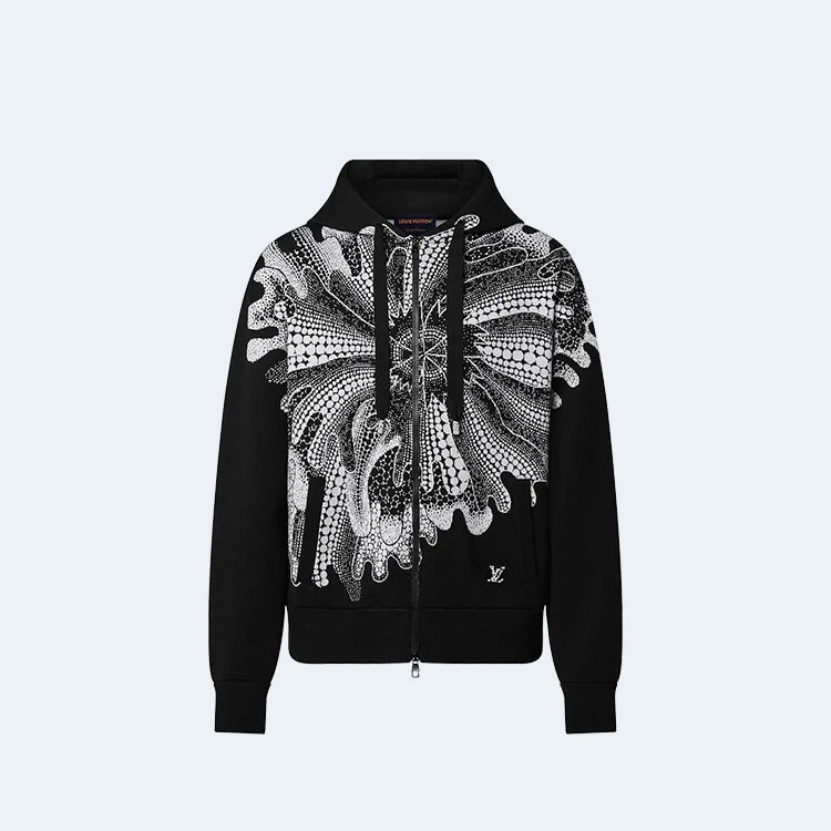 루이비통 x YK 사이키델릭 플라워 후드