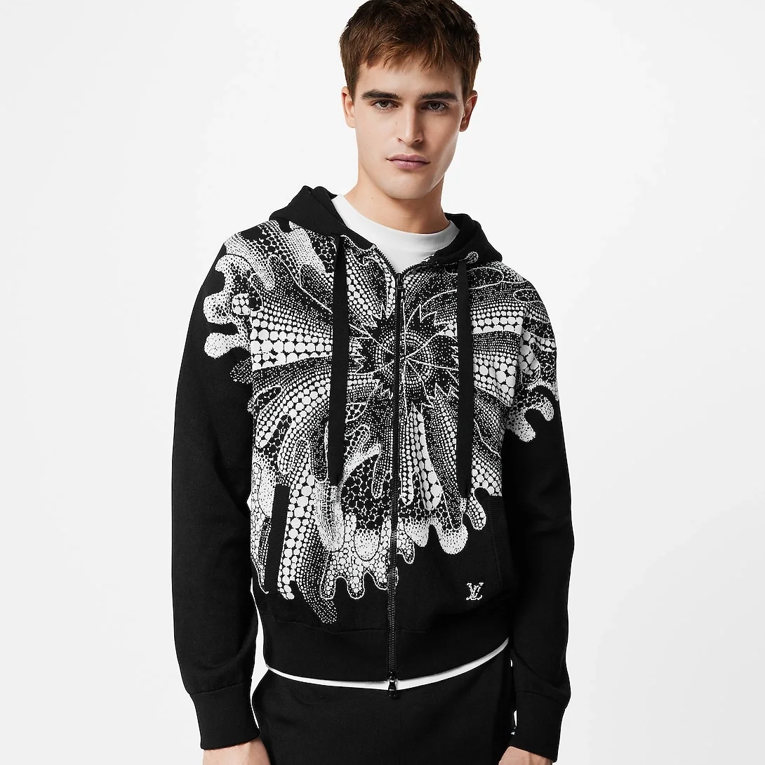 루이비통 x YK 사이키델릭 플라워 후드