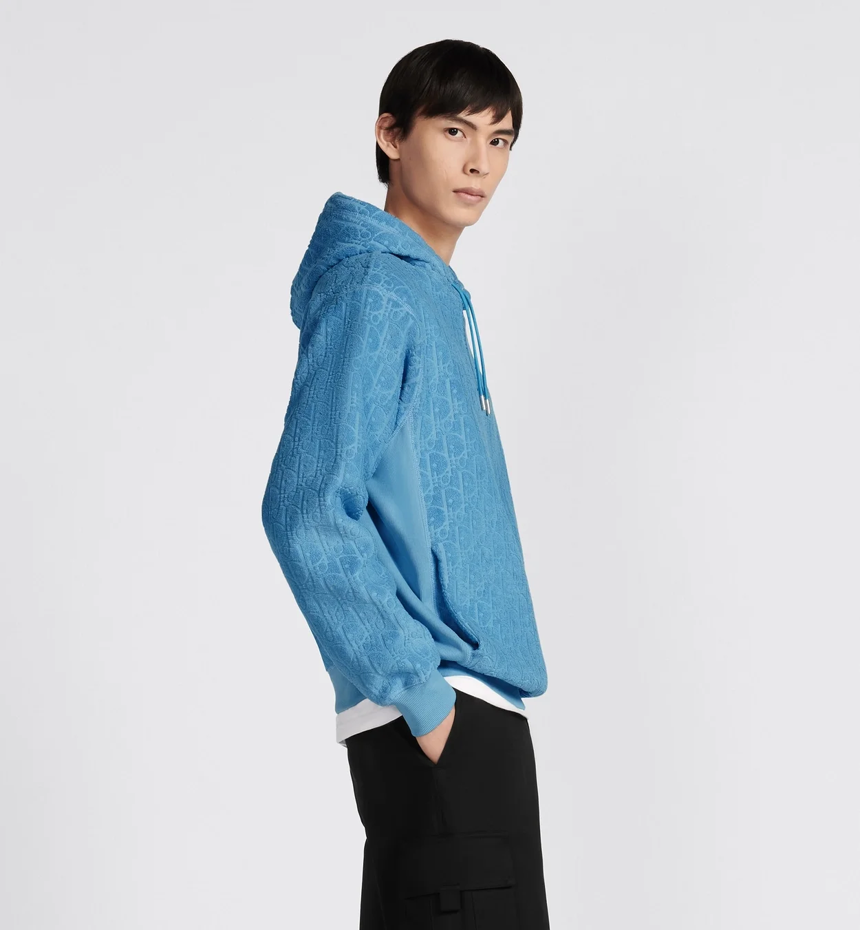 디올 오블리크 후드 블루