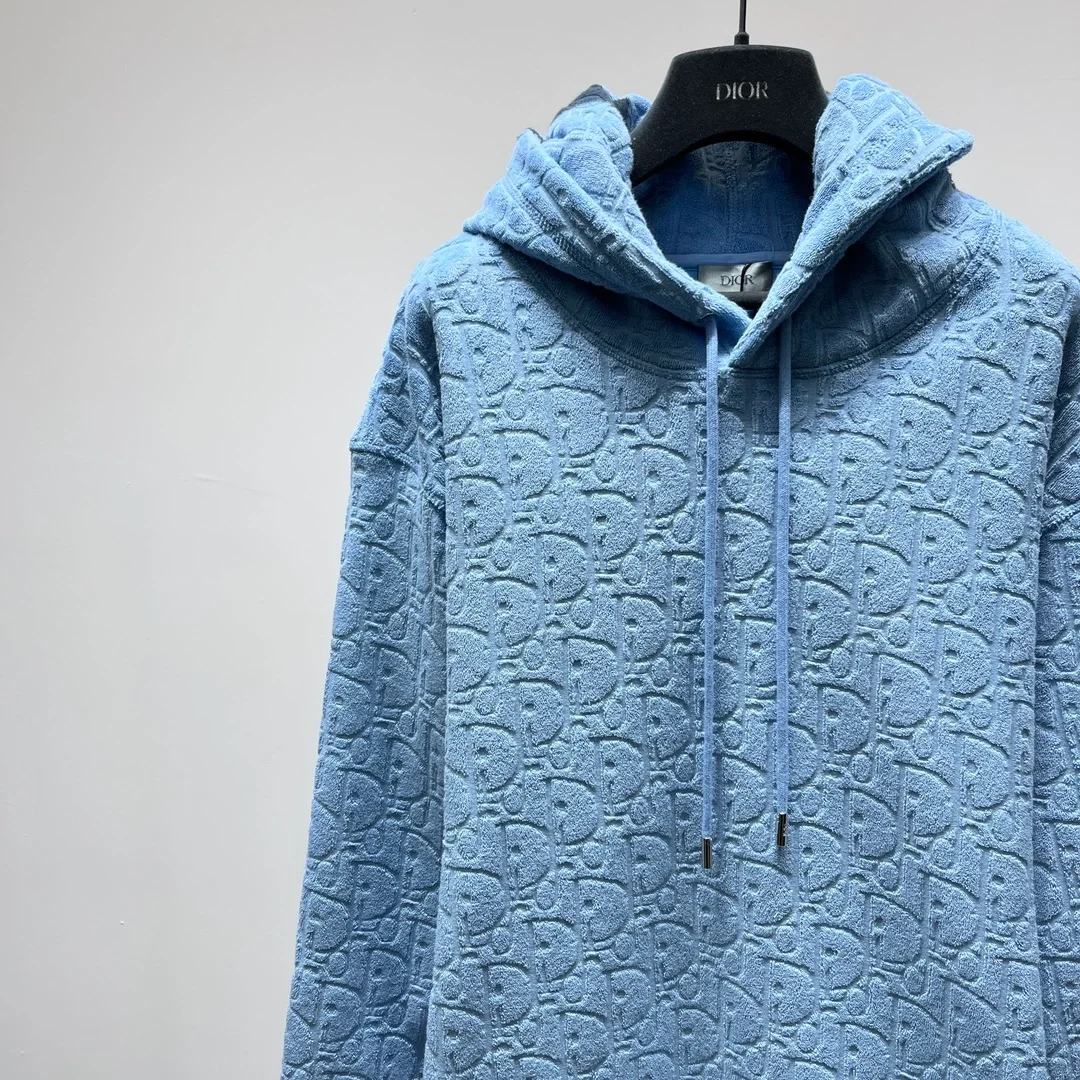 디올 오블리크 후드 블루