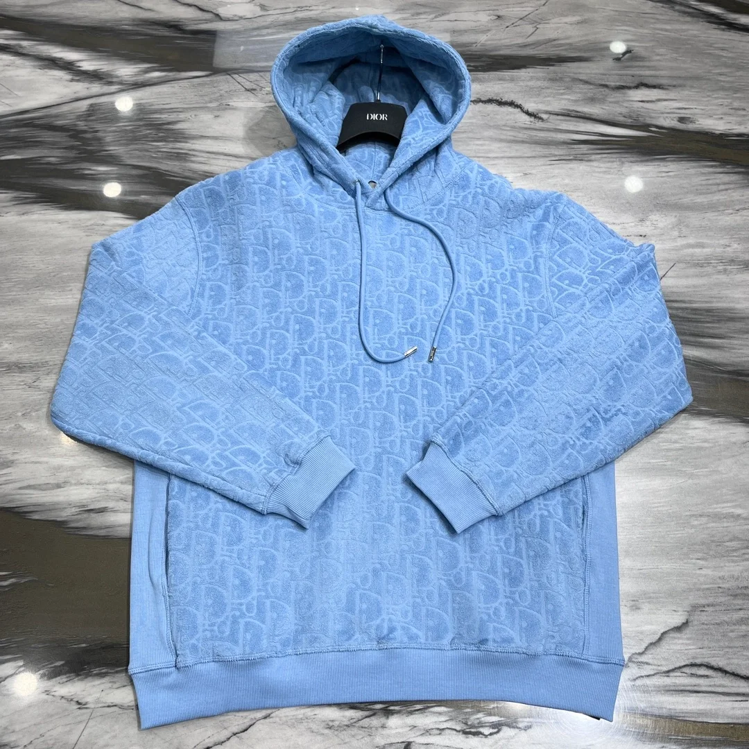 디올 오블리크 후드 블루