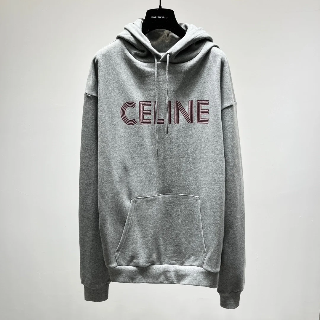 셀린느 코튼 플리스 루즈 후드