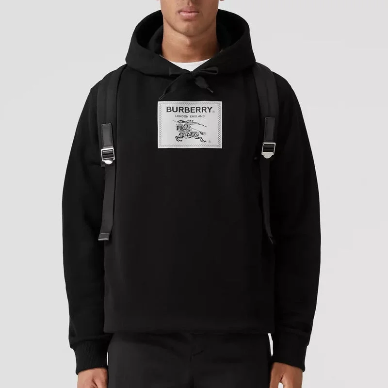 버버리 프로섬 라벨 코튼 후드 블랙
