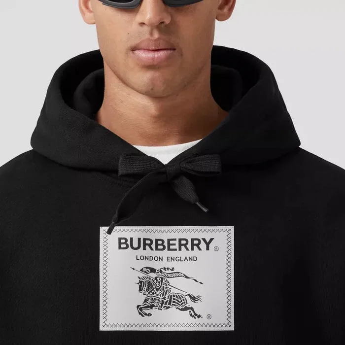 버버리 프로섬 라벨 코튼 후드 블랙