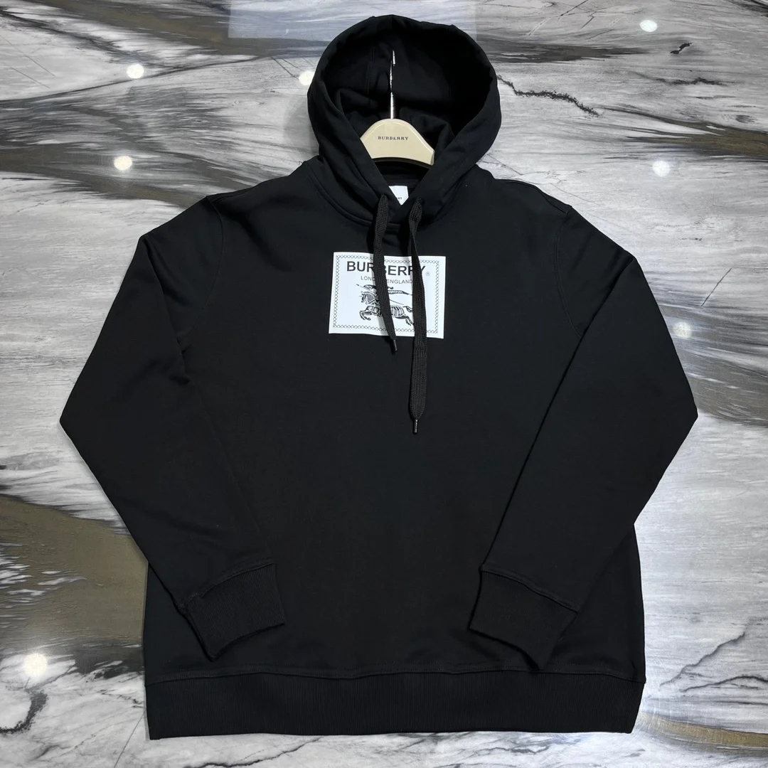 버버리 프로섬 라벨 코튼 후드 블랙