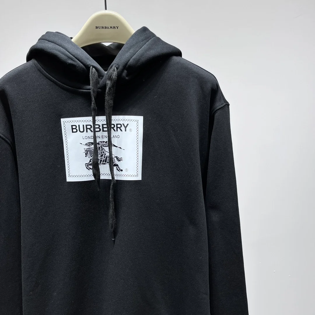 버버리 프로섬 라벨 코튼 후드 블랙