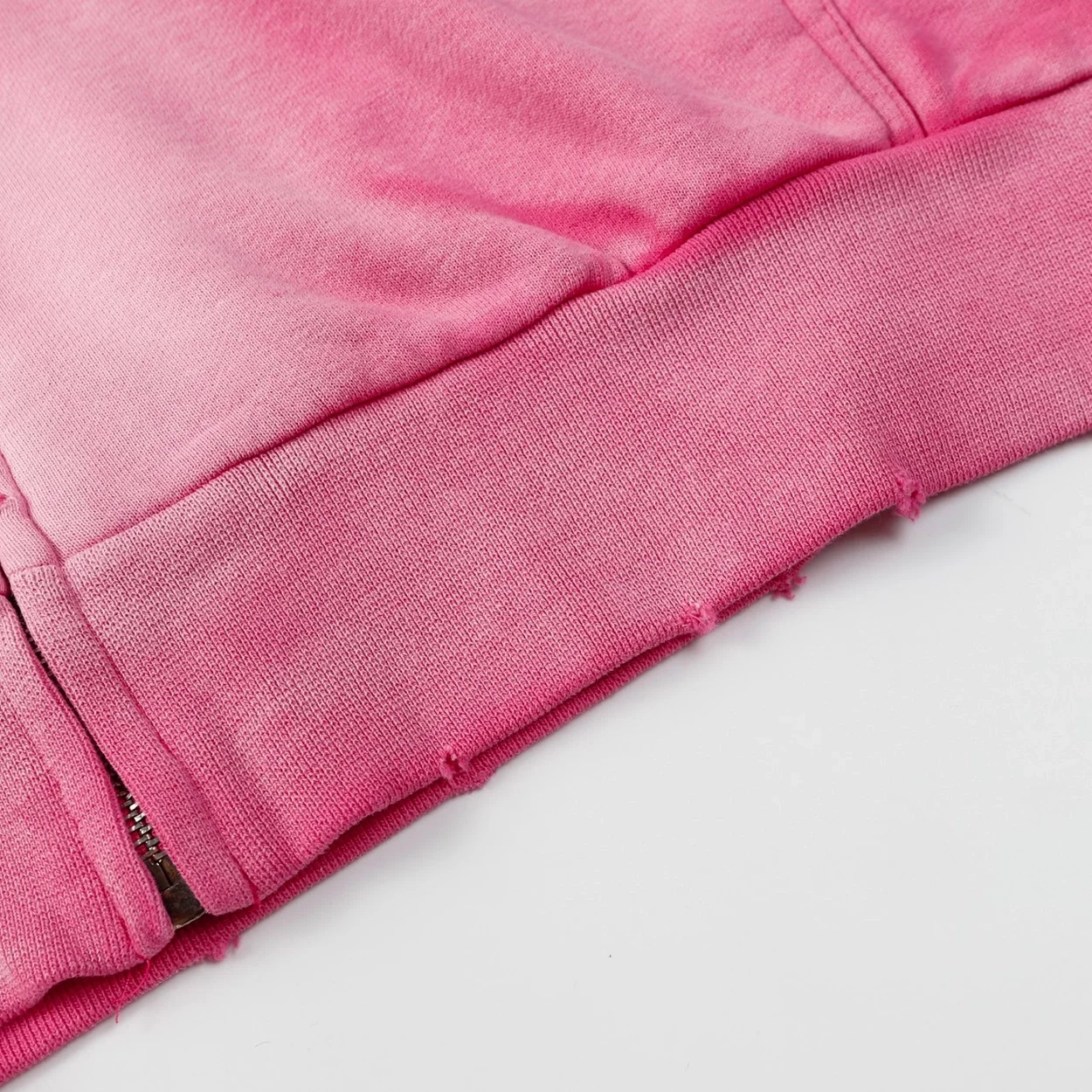 발렌시아가 헤비 듀티 워싱 후디 집업 핑크