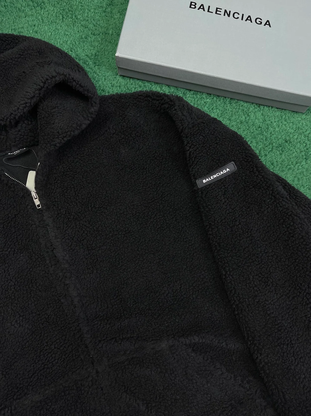 발렌시아가 플리스 후드 집업