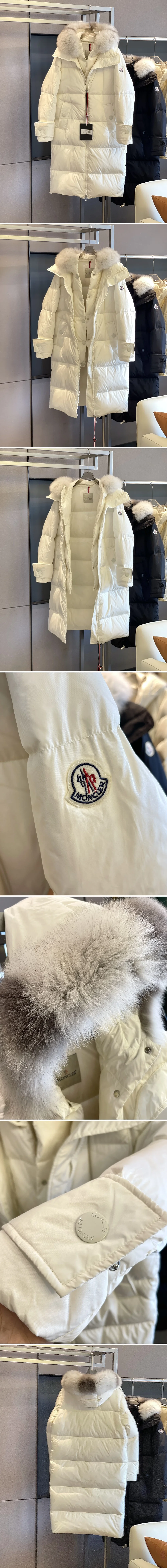 몽클레어 롱패딩  화이트