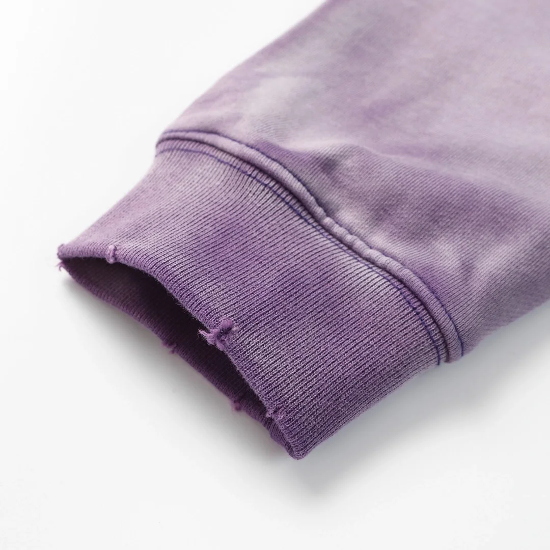 발렌시아가 헤비 듀티 워싱 후디 집업 퍼플