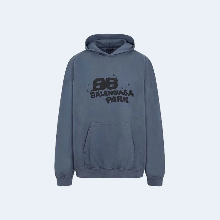 발렌시아가 핸드 드로운 BB 아이콘 후드