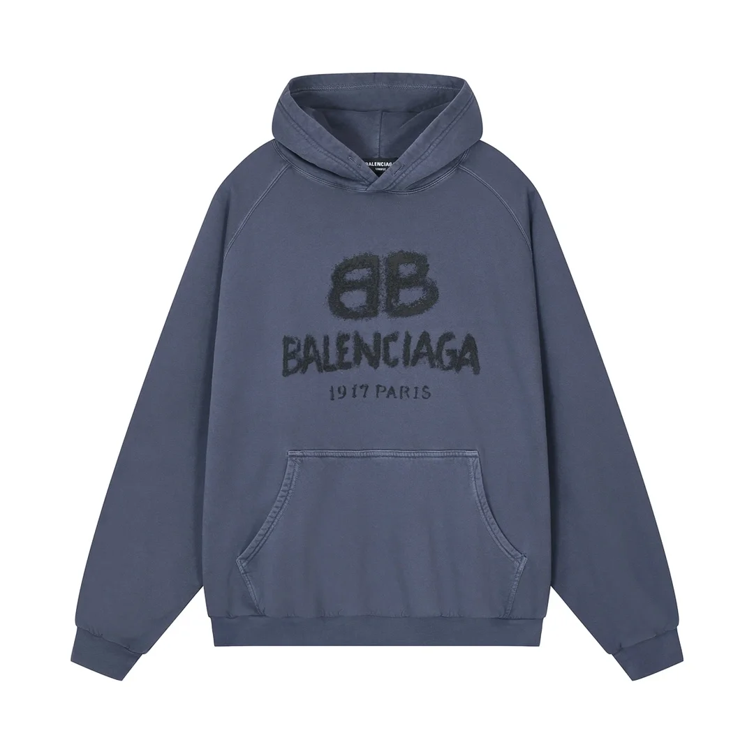 발렌시아가 핸드 드로운 BB 아이콘 후드
