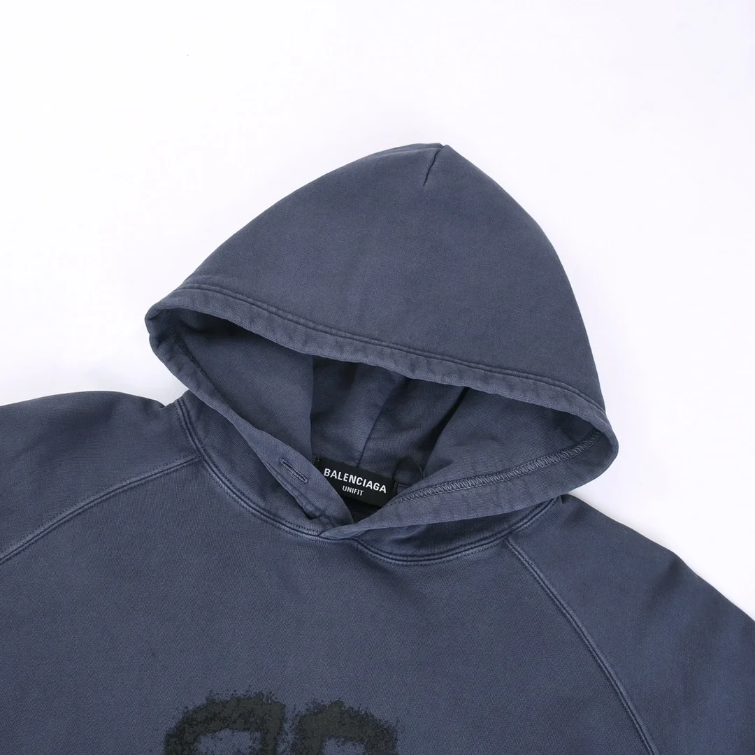 발렌시아가 핸드 드로운 BB 아이콘 후드