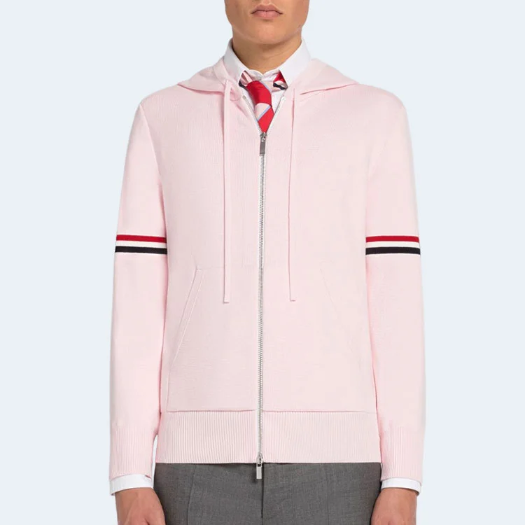 톰브라운 코튼 밀라노 암밴드 후디 핑크