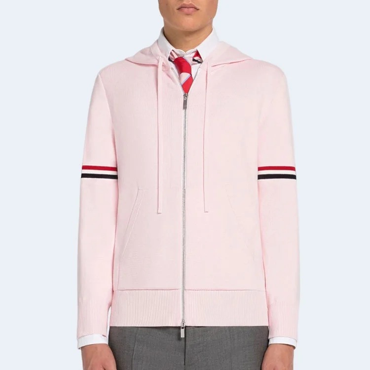 톰브라운 코튼 밀라노 암밴드 후디 핑크