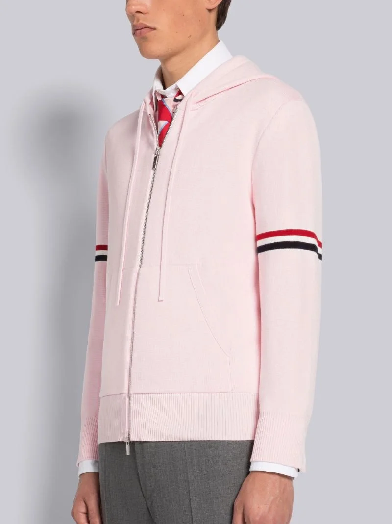 톰브라운 코튼 밀라노 암밴드 후디 핑크