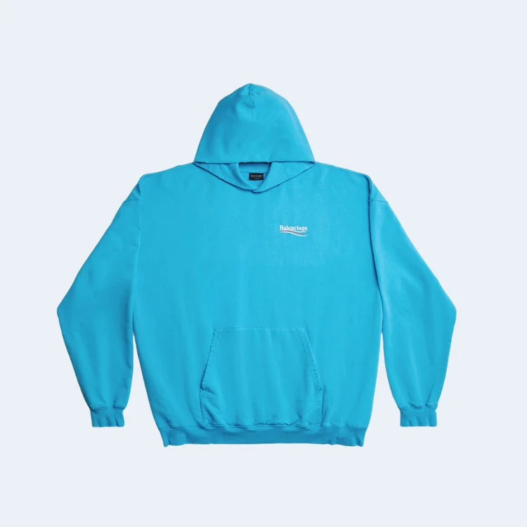 발렌시아가 폴리티컬 캠페인 후드 블루