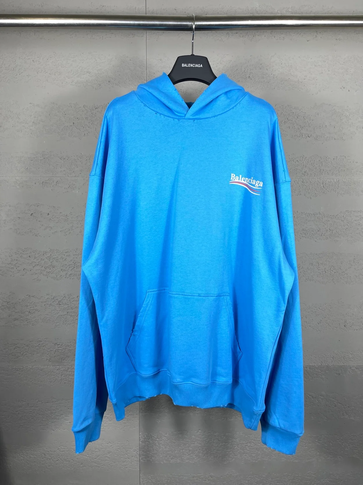 발렌시아가 폴리티컬 캠페인 후드 블루