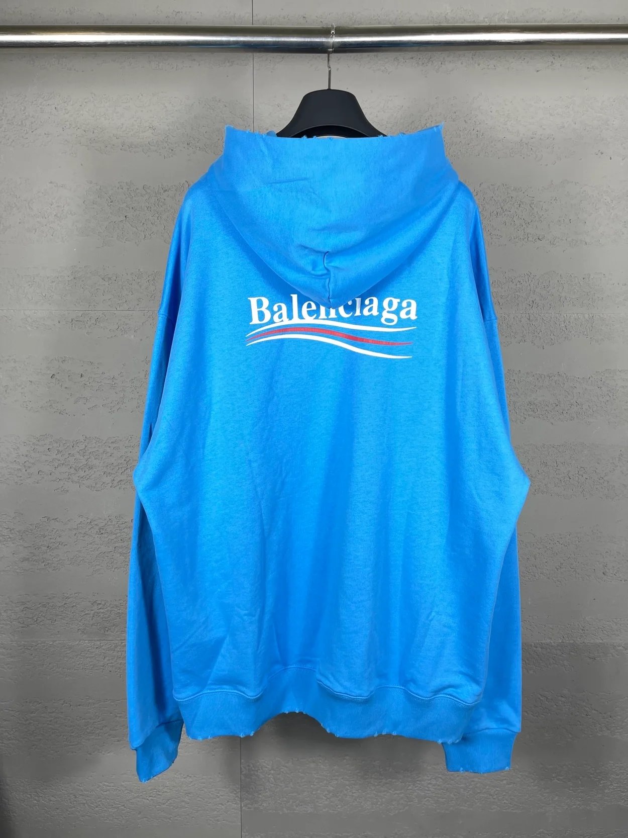 발렌시아가 폴리티컬 캠페인 후드 블루