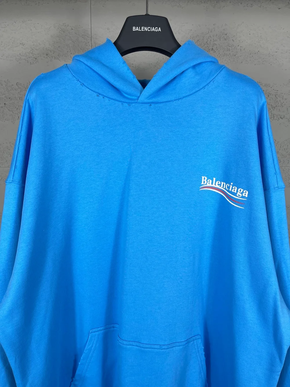 발렌시아가 폴리티컬 캠페인 후드 블루