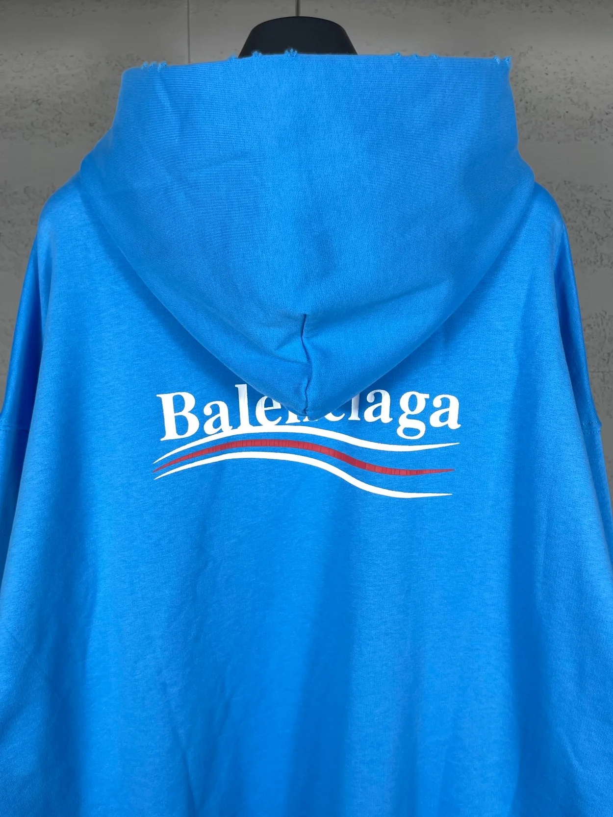 발렌시아가 폴리티컬 캠페인 후드 블루