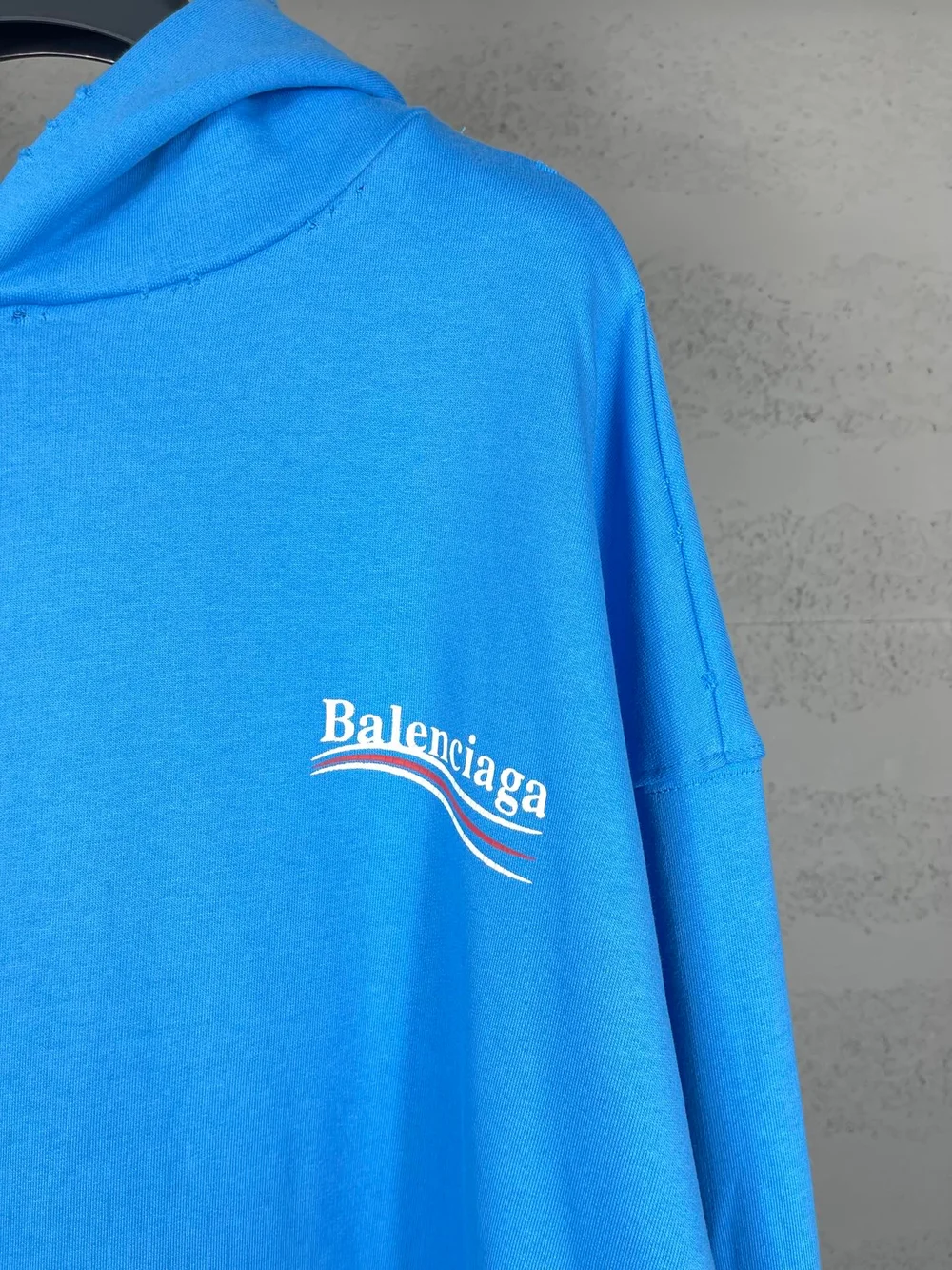 발렌시아가 폴리티컬 캠페인 후드 블루