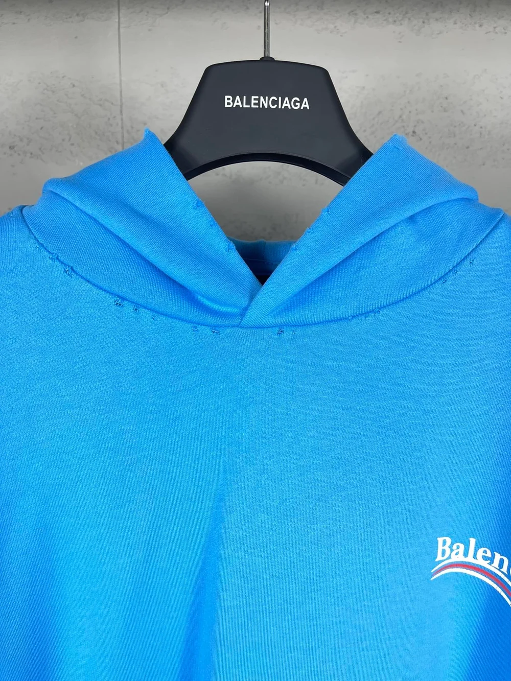 발렌시아가 폴리티컬 캠페인 후드 블루