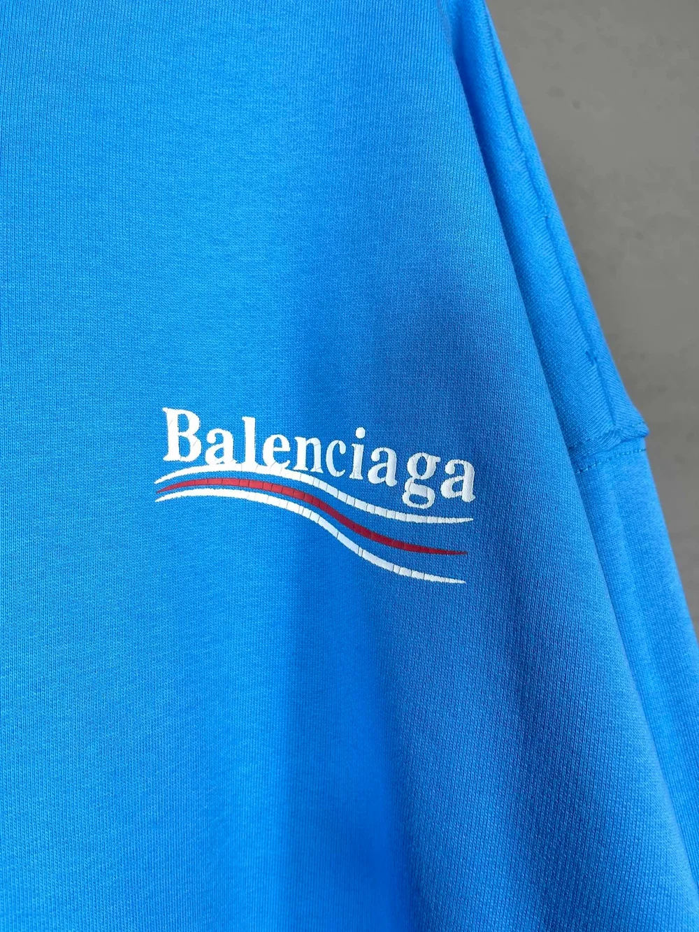 발렌시아가 폴리티컬 캠페인 후드 블루