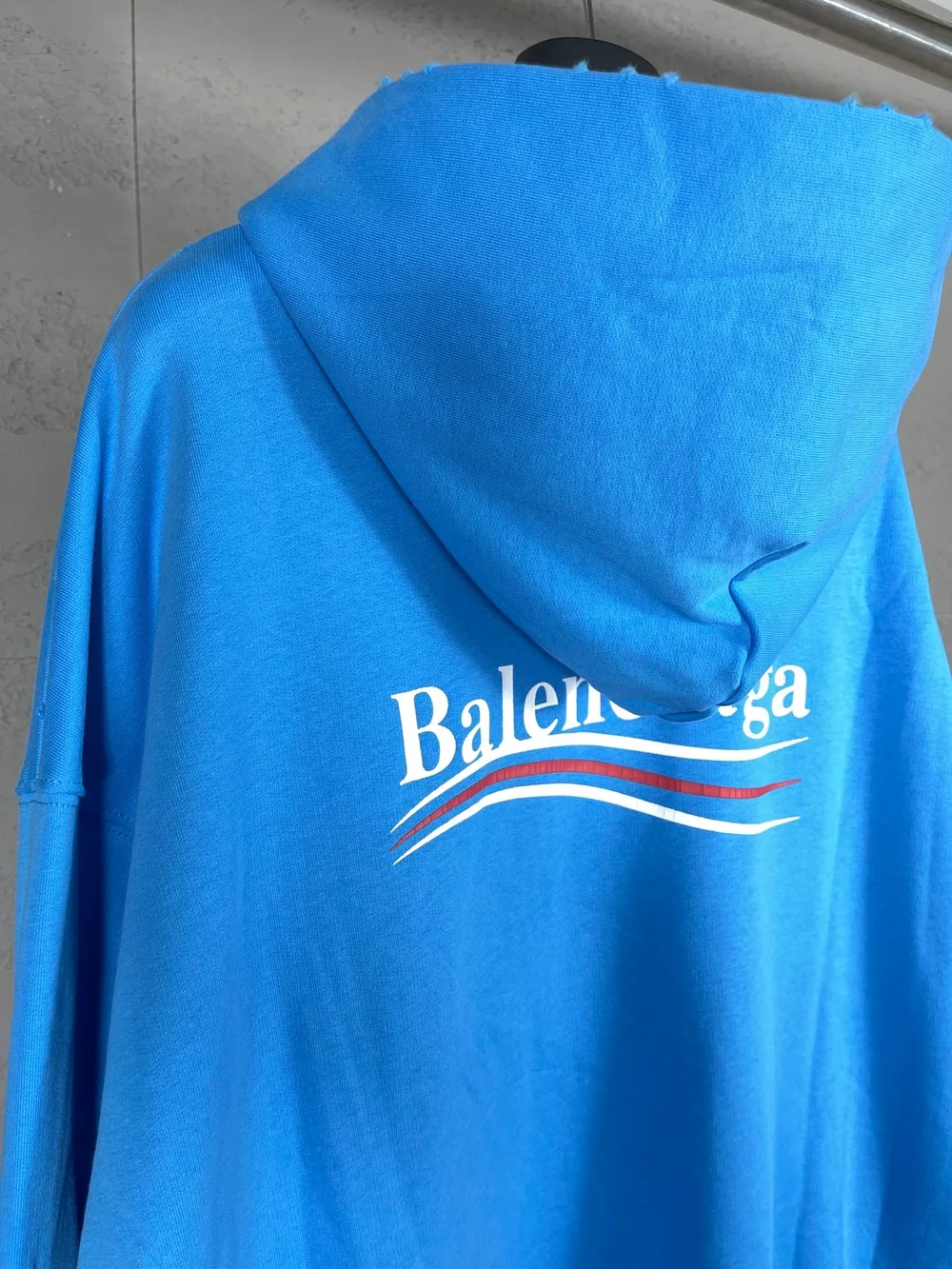 발렌시아가 폴리티컬 캠페인 후드 블루