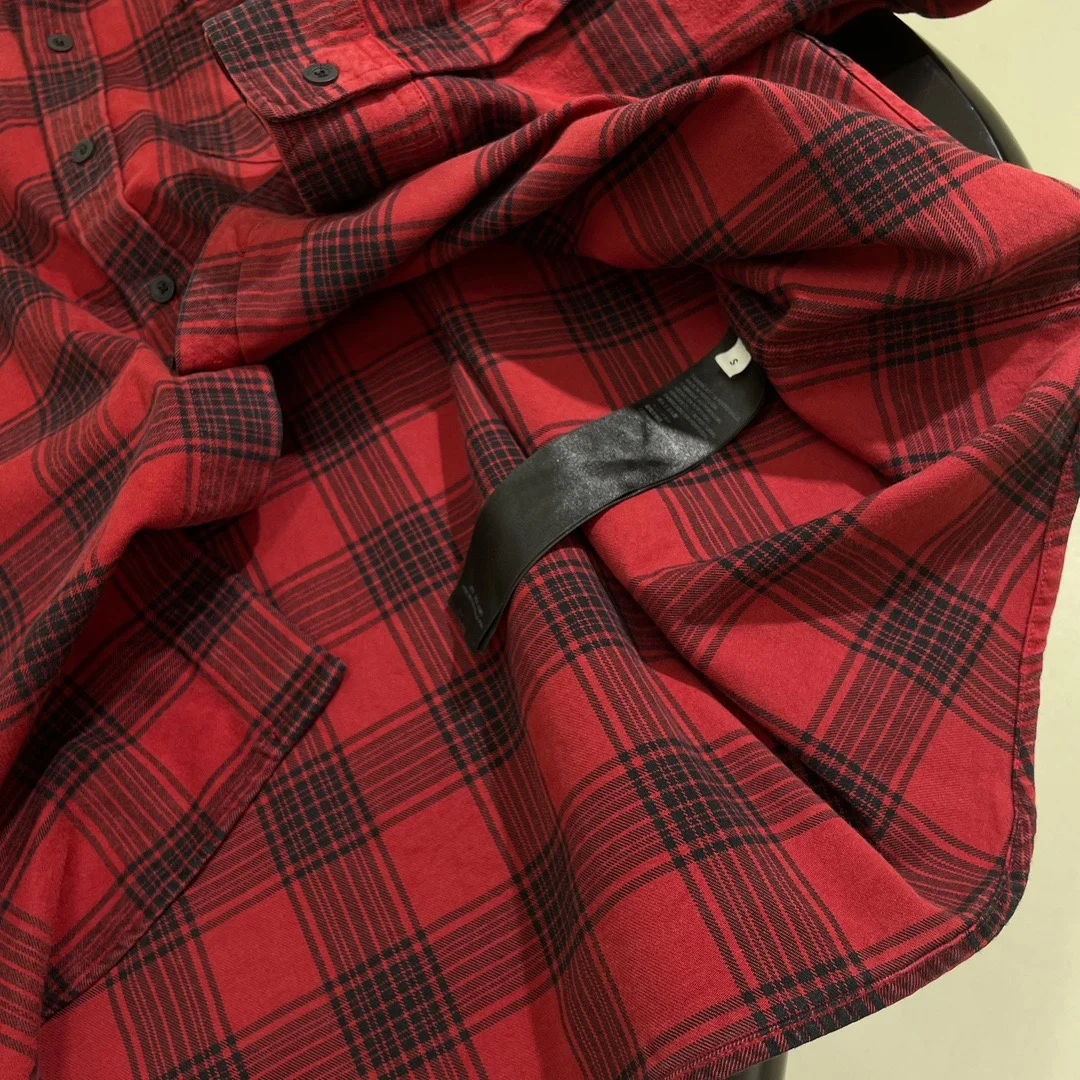 발렌시아가 버팔로 체크 플래널 후디