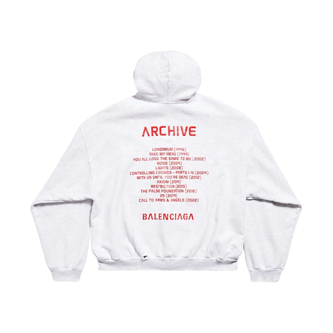 발렌시아가 뮤직 아카이브 미디움 핏 후드 집업