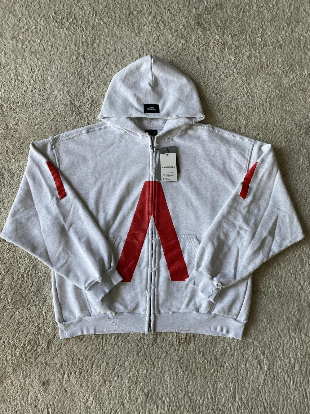 발렌시아가 뮤직 아카이브 미디움 핏 후드 집업