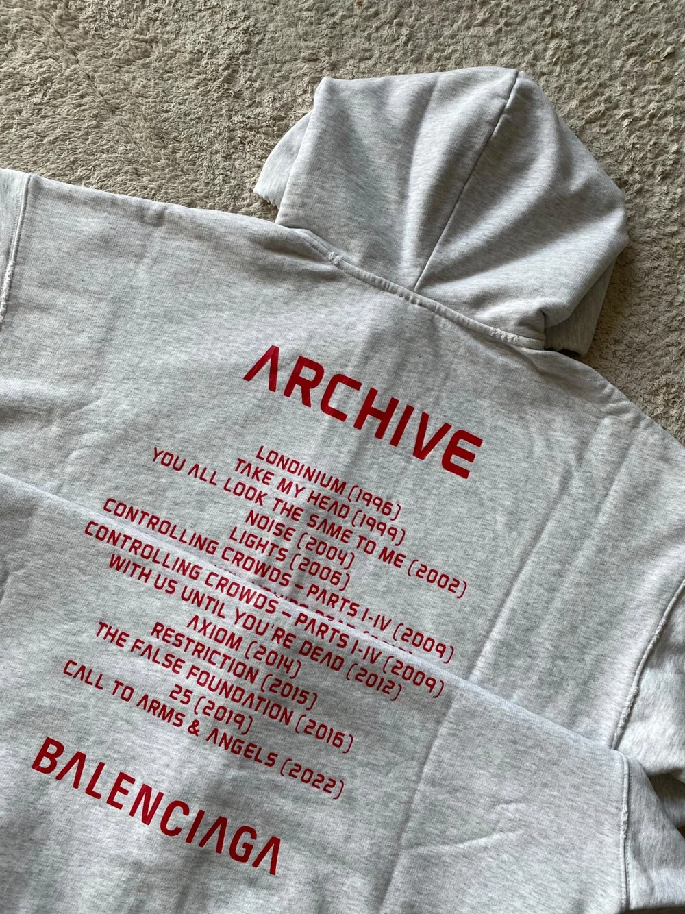 발렌시아가 뮤직 아카이브 미디움 핏 후드 집업