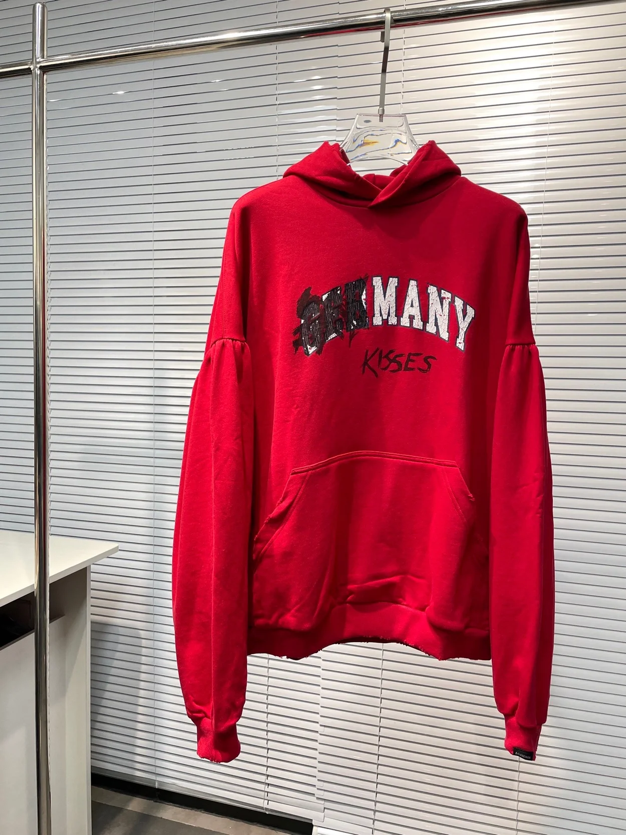 발렌시아가 프린티드 코튼 저지 후디