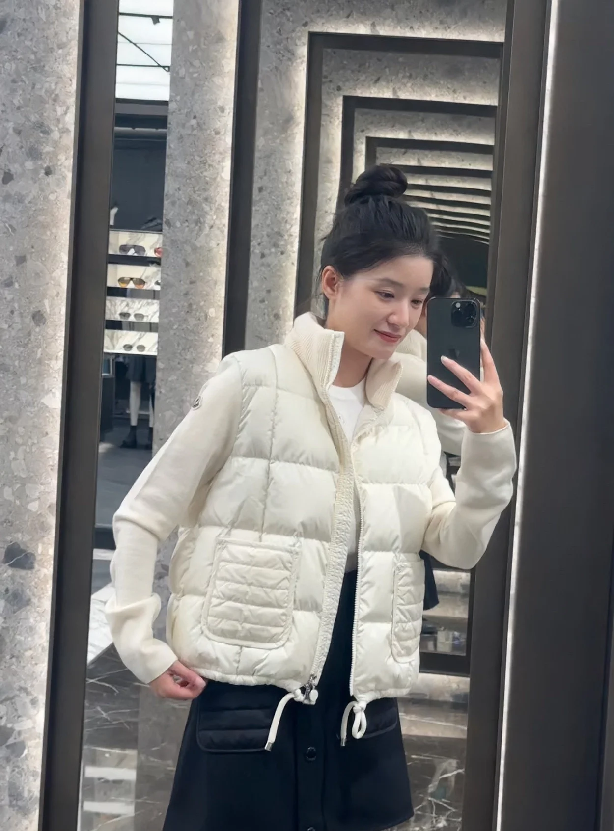 몽클레어 패딩 울 집업 가디건