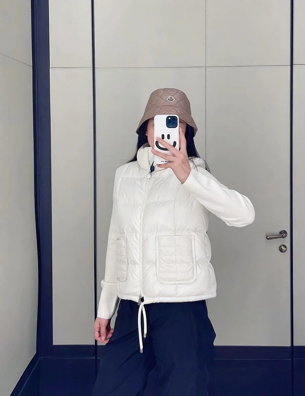 몽클레어 패딩 울 집업 가디건